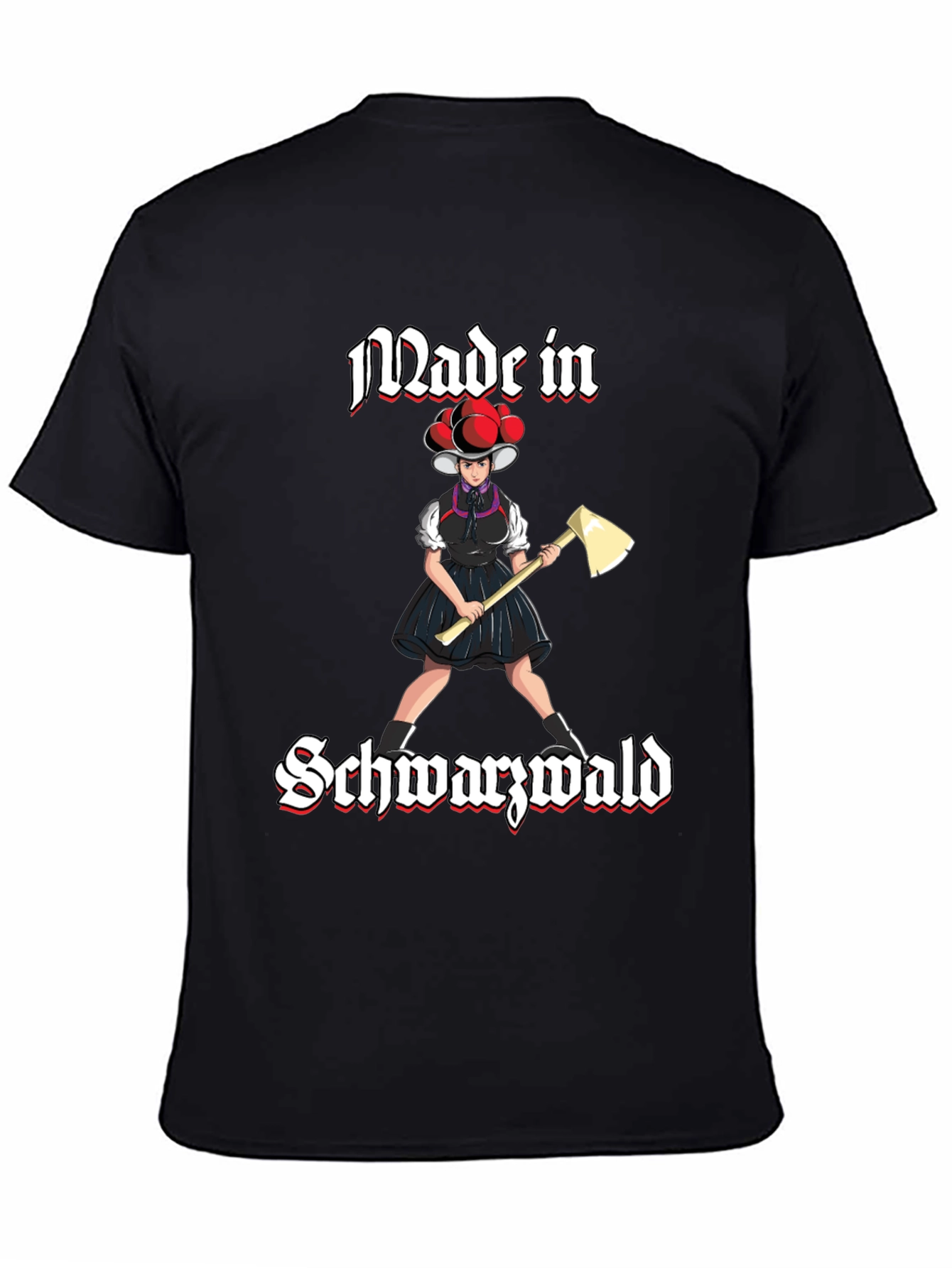 Made in Schwarzwald Black Forest Girl Axe T-Shirt