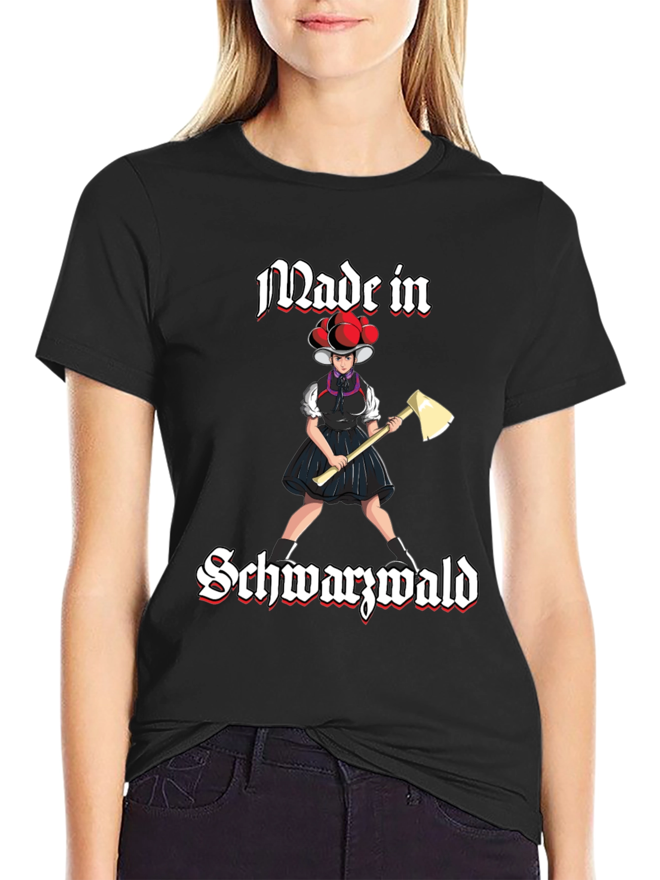 Made in Schwarzwald Black Forest Girl Axe T-Shirt