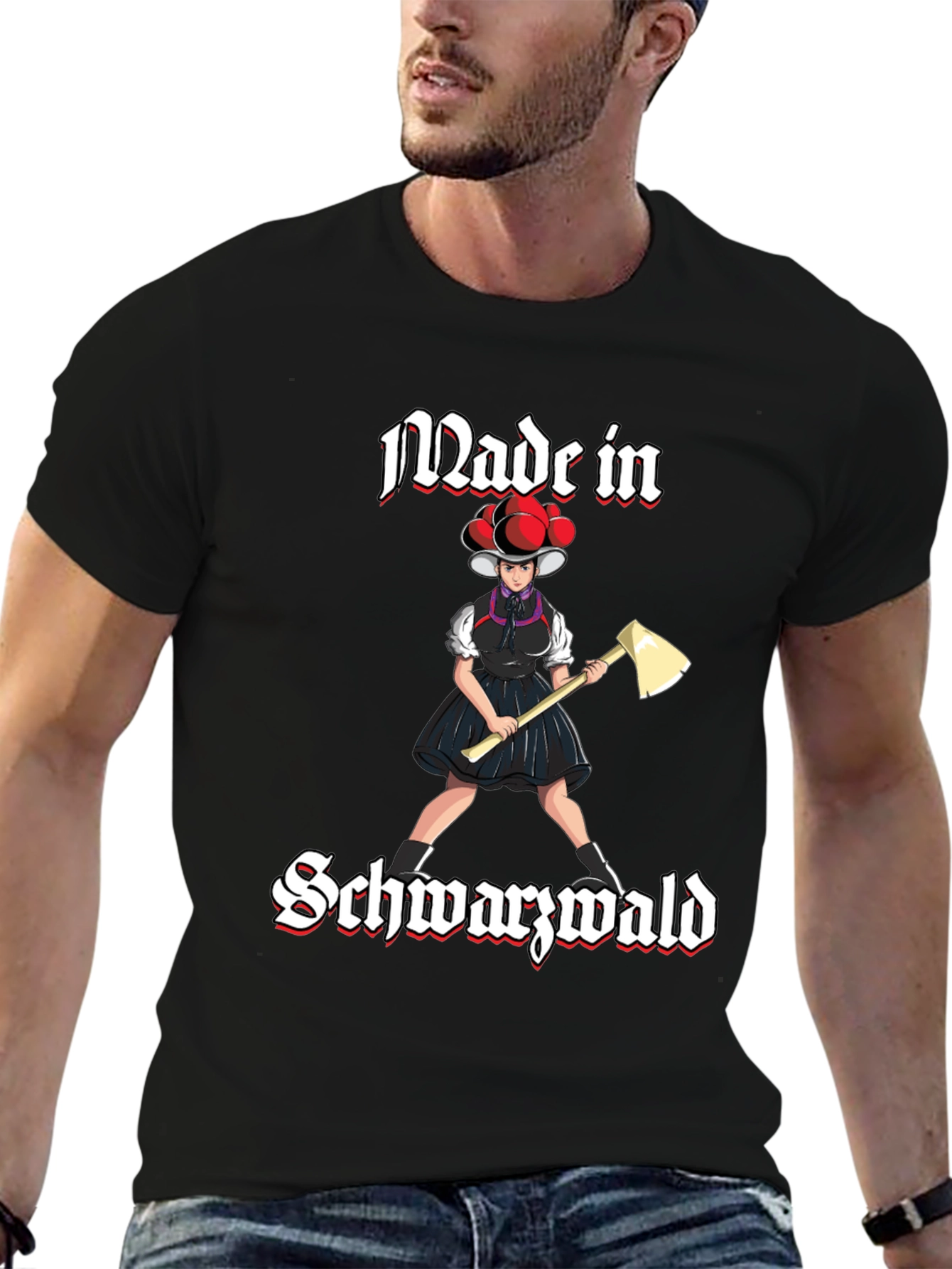 Made in Schwarzwald Black Forest Girl Axe T-Shirt