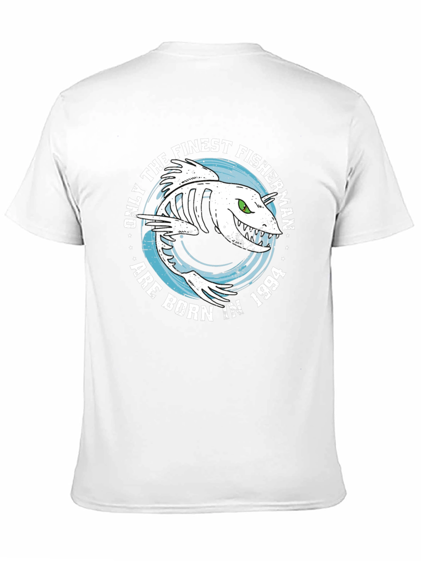 Finest Fisherman Born in 1994 Black Graphic Tee