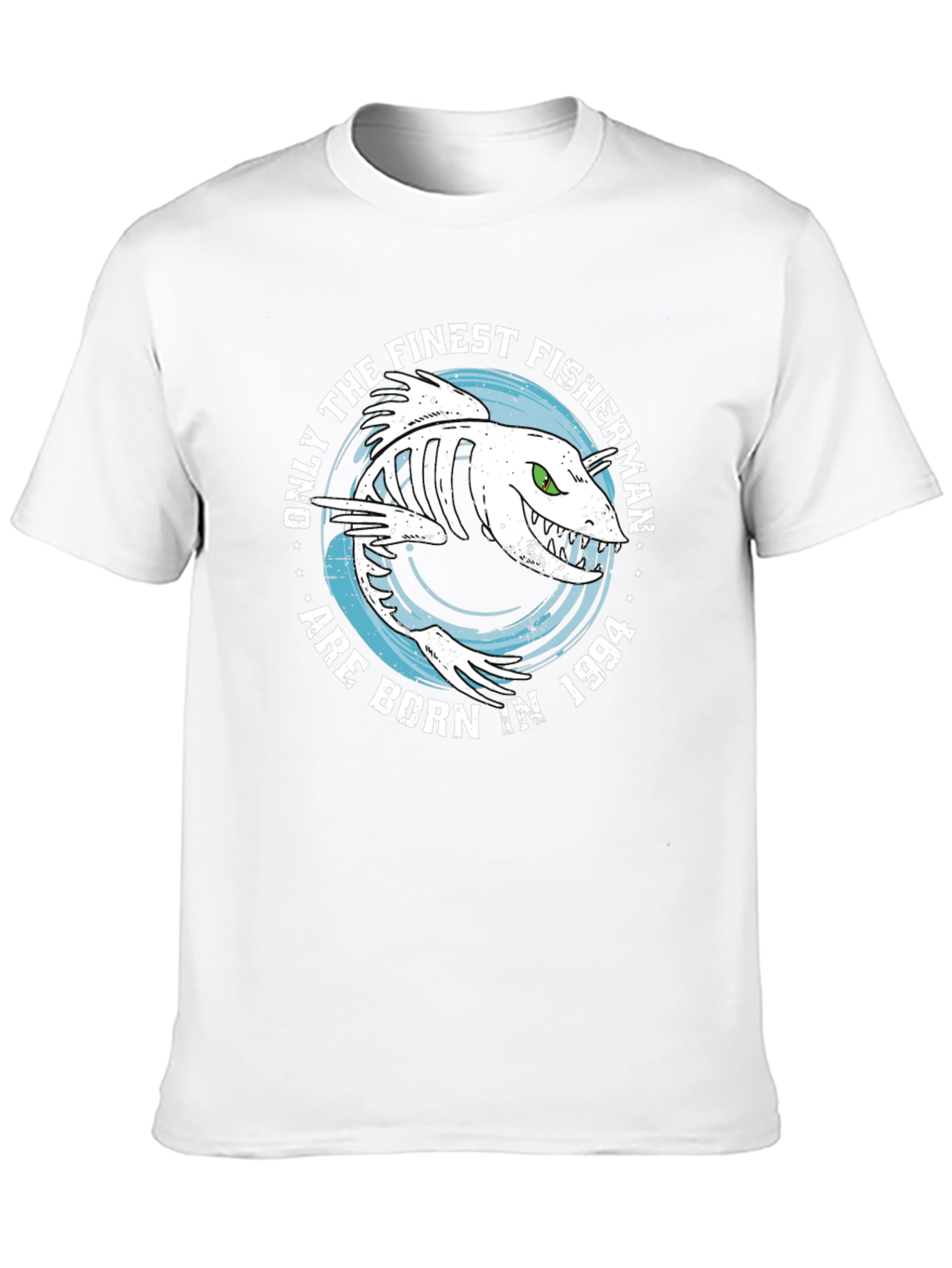 Finest Fisherman Born in 1994 Black Graphic Tee