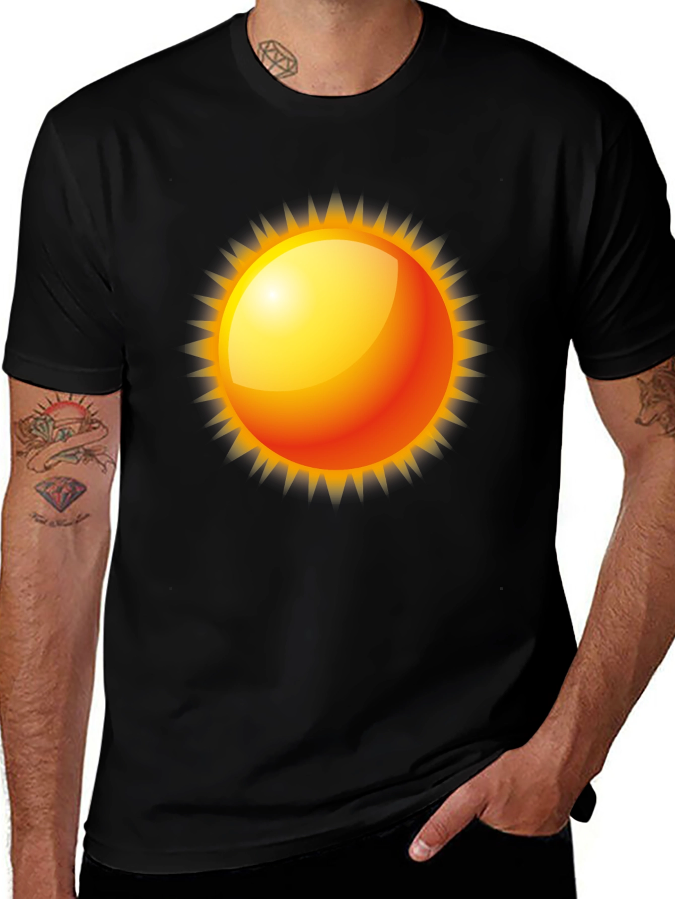 Radiant Sun Graphic Tee - Black