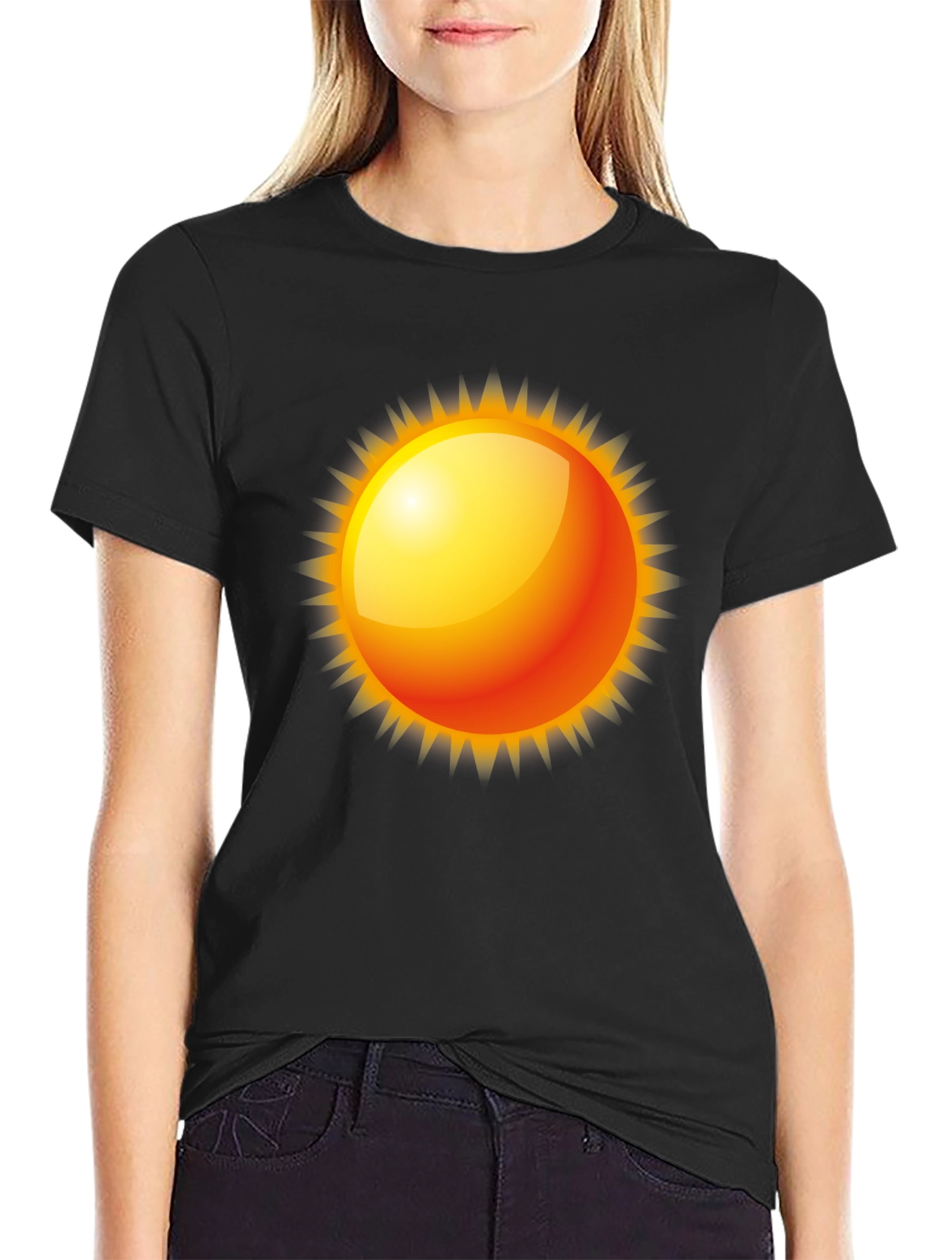 Radiant Sun Graphic Tee - Black