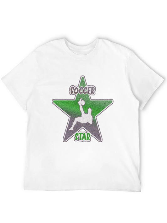 Soccer Star Graphic T-Shirt - Stylish Cotton Tee
