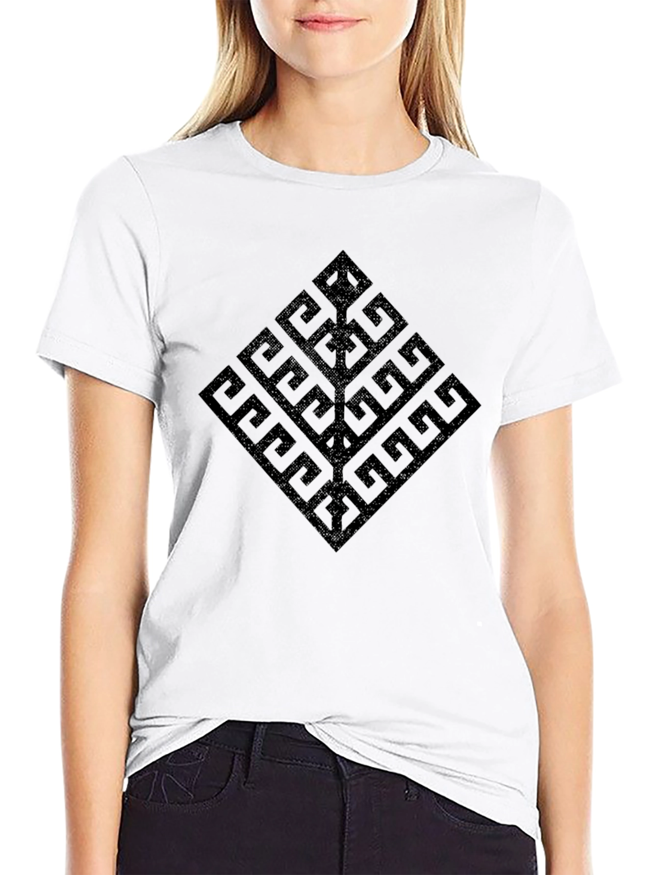 Geometric Tree Black T-Shirt