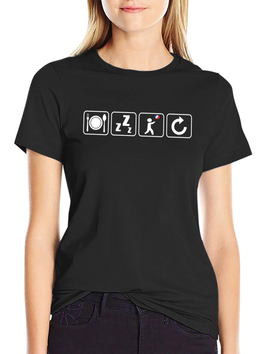 Eat Sleep Pelota Repeat Black T-Shirt