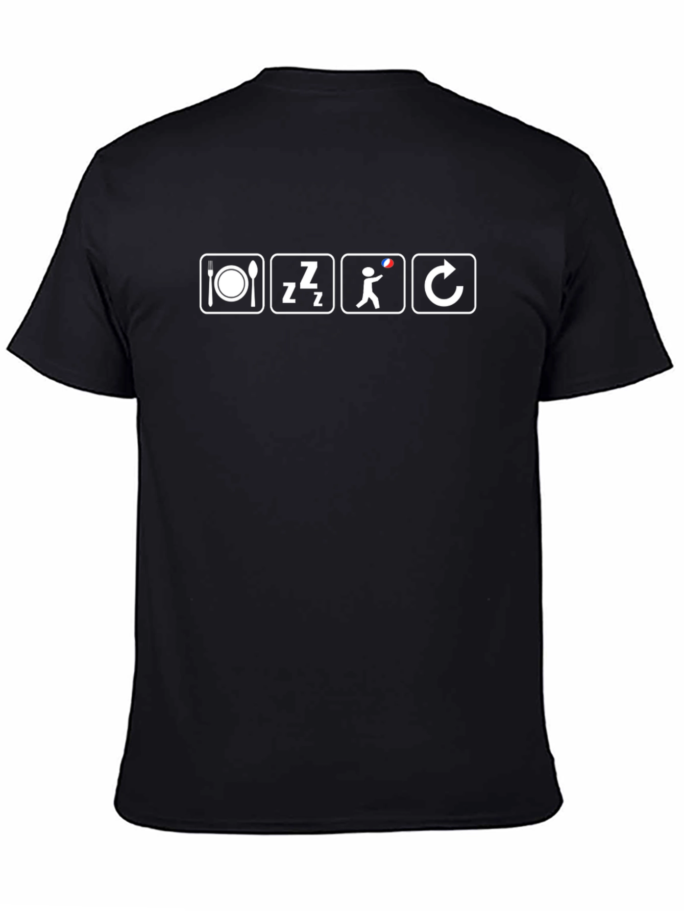 Eat Sleep Pelota Repeat Black T-Shirt