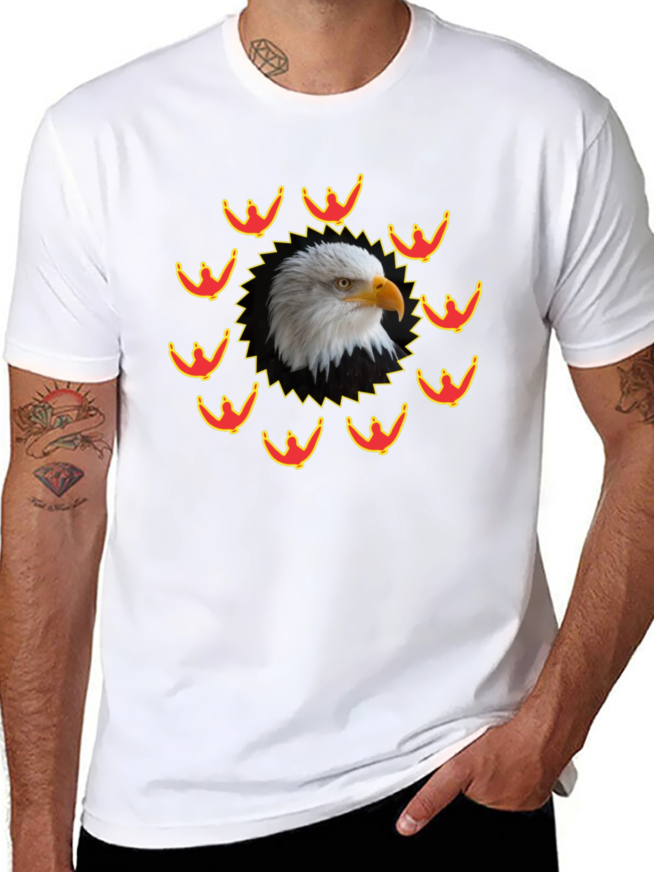 Eagle Graphic Tee - Patriotic Bird Design