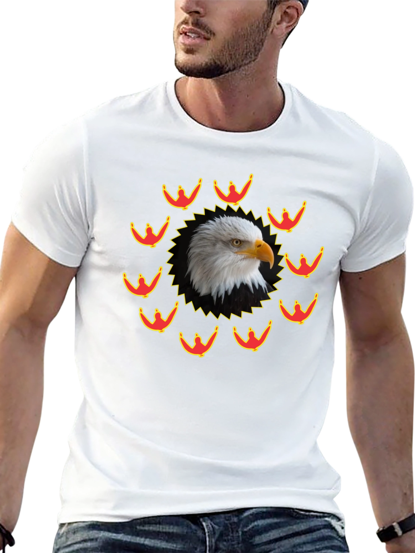 Eagle Graphic Tee - Patriotic Bird Design