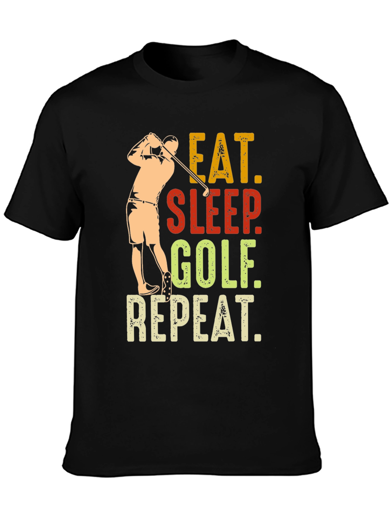 Eat Sleep Golf Repeat Graphic Tee
