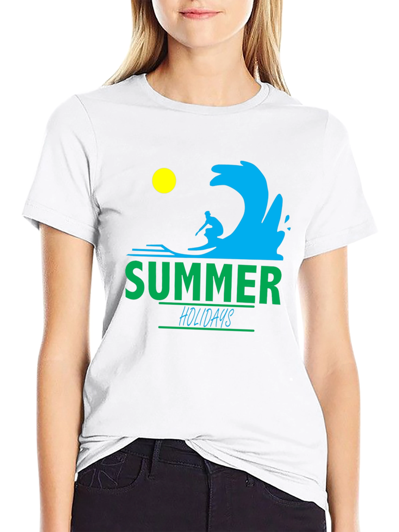 Summer Holidays Graphic Tee - Surfing Vibes