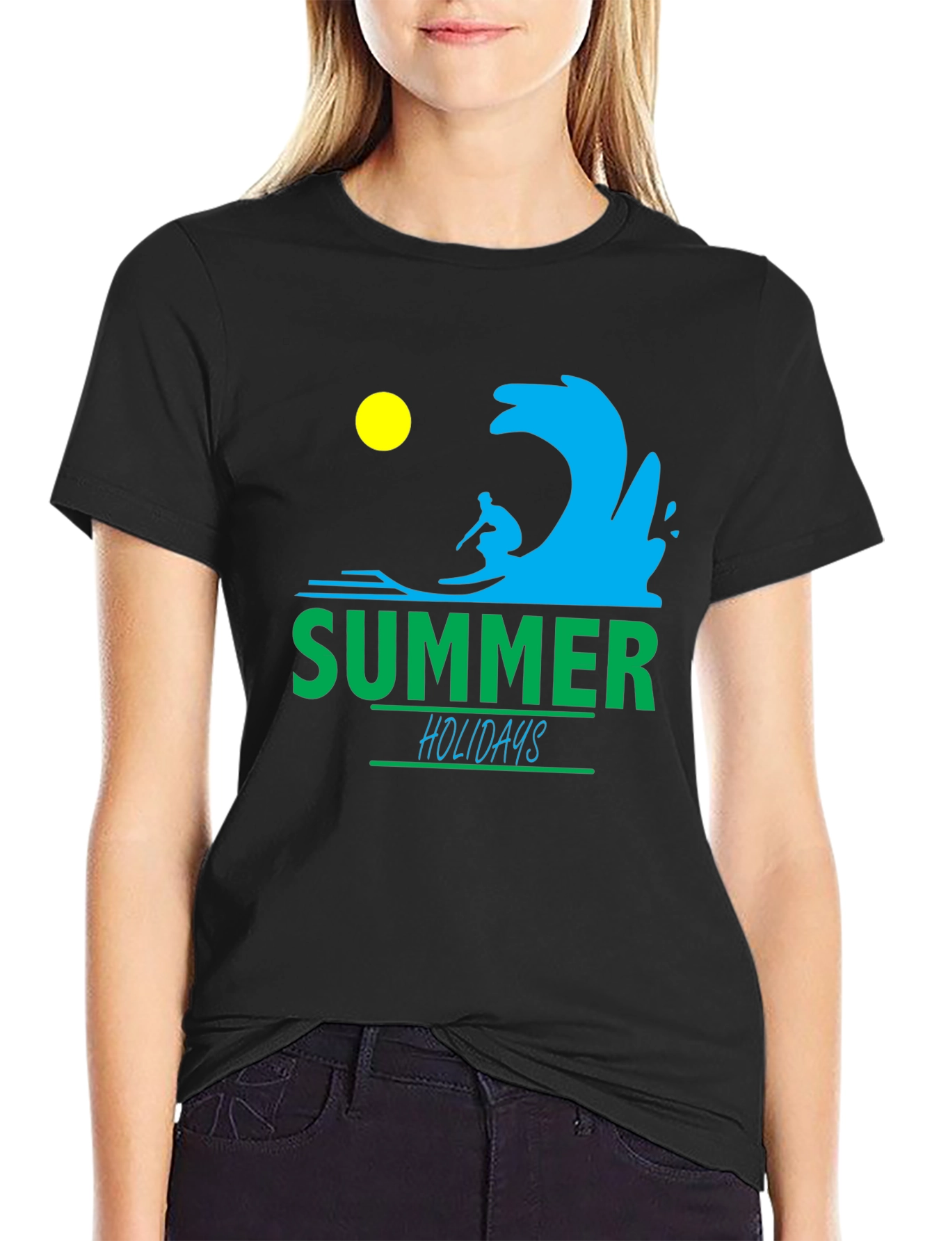 Summer Holidays Graphic Tee - Surfing Vibes