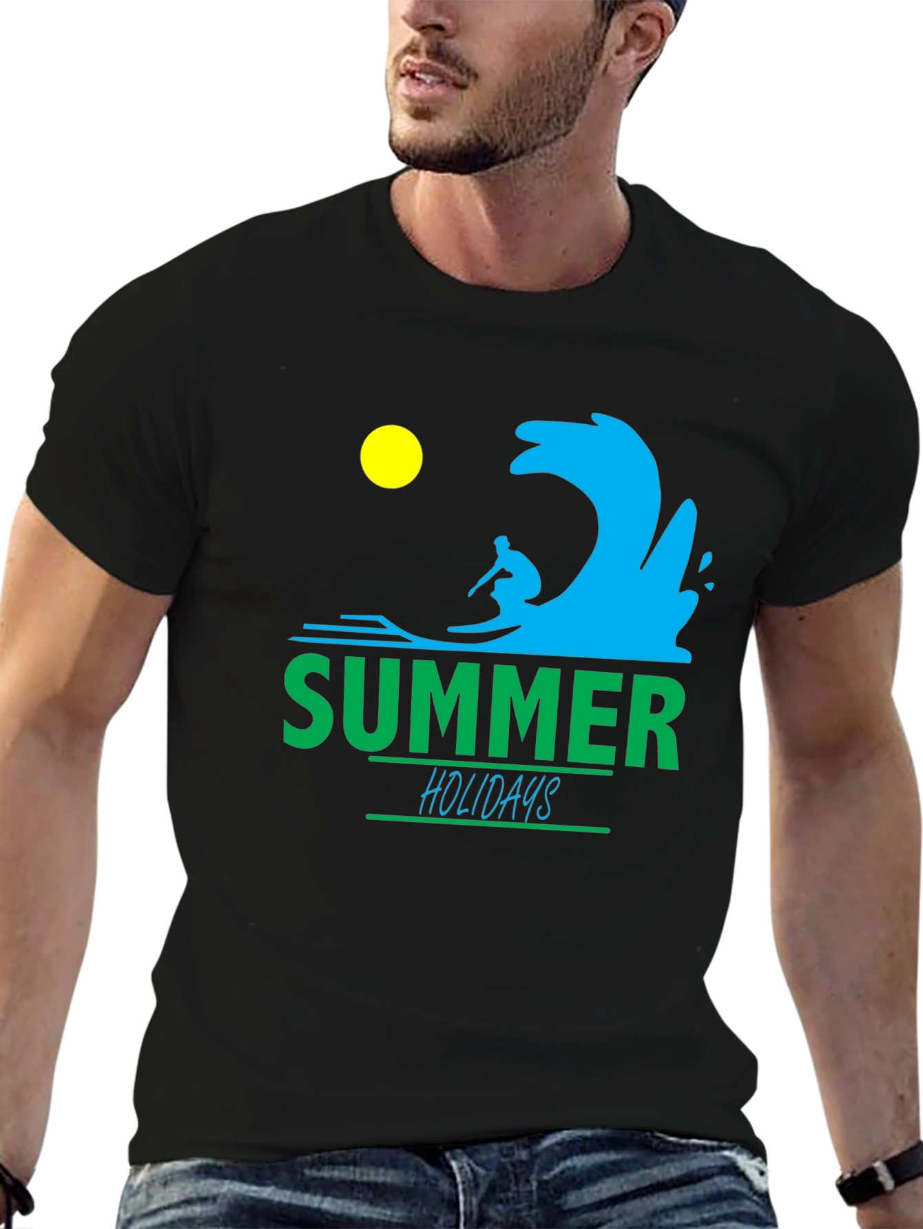 Summer Holidays Graphic Tee - Surfing Vibes
