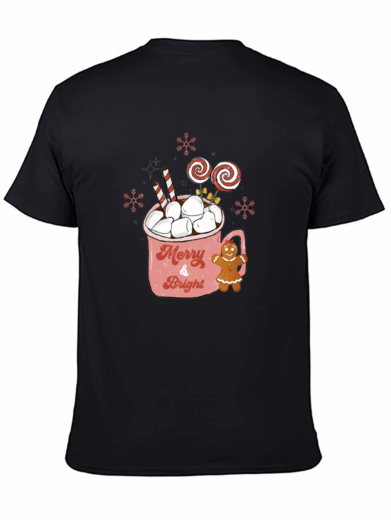 Merry & Bright Hot Cocoa Christmas T-Shirt