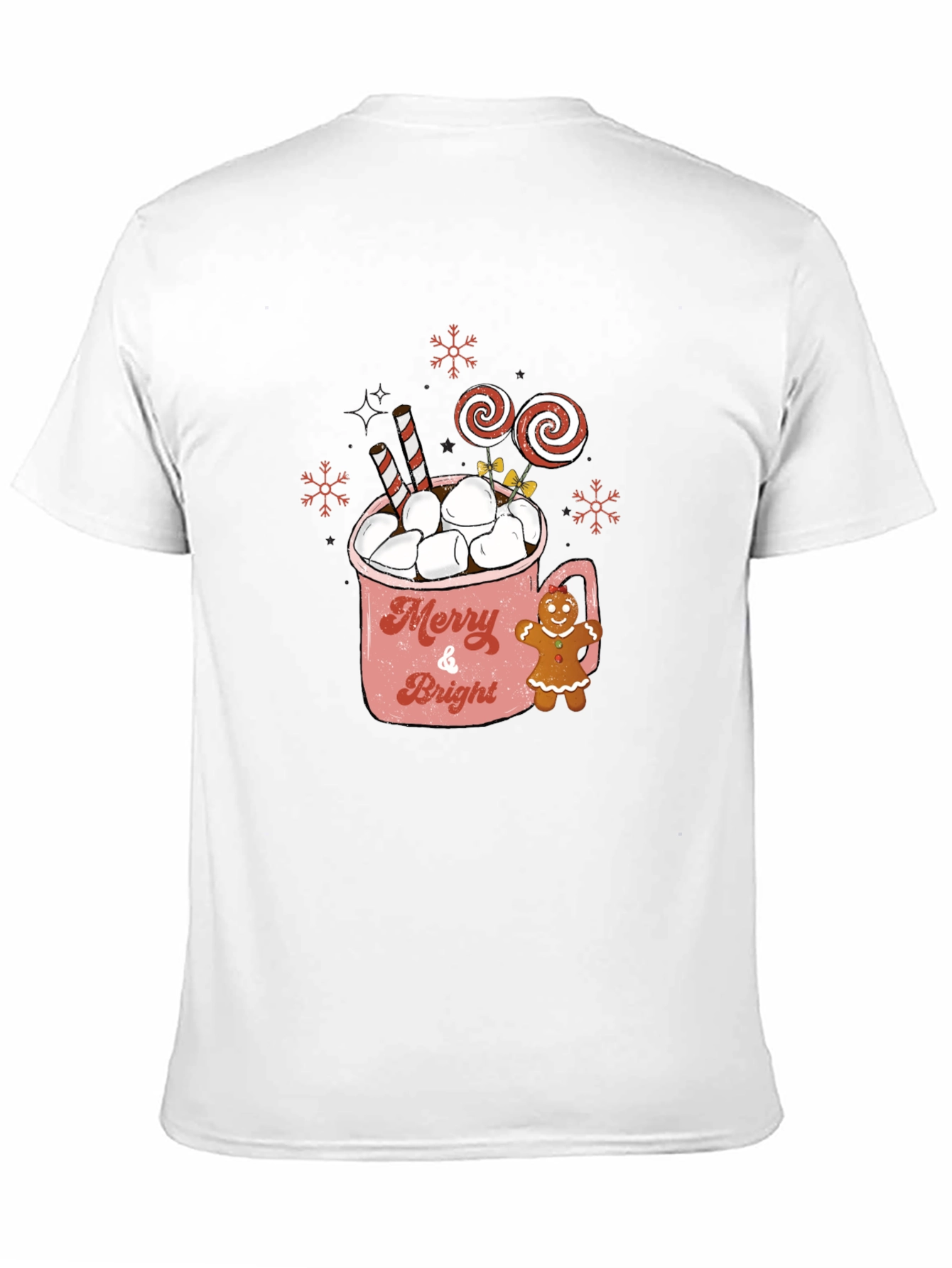 Merry & Bright Hot Cocoa Christmas T-Shirt