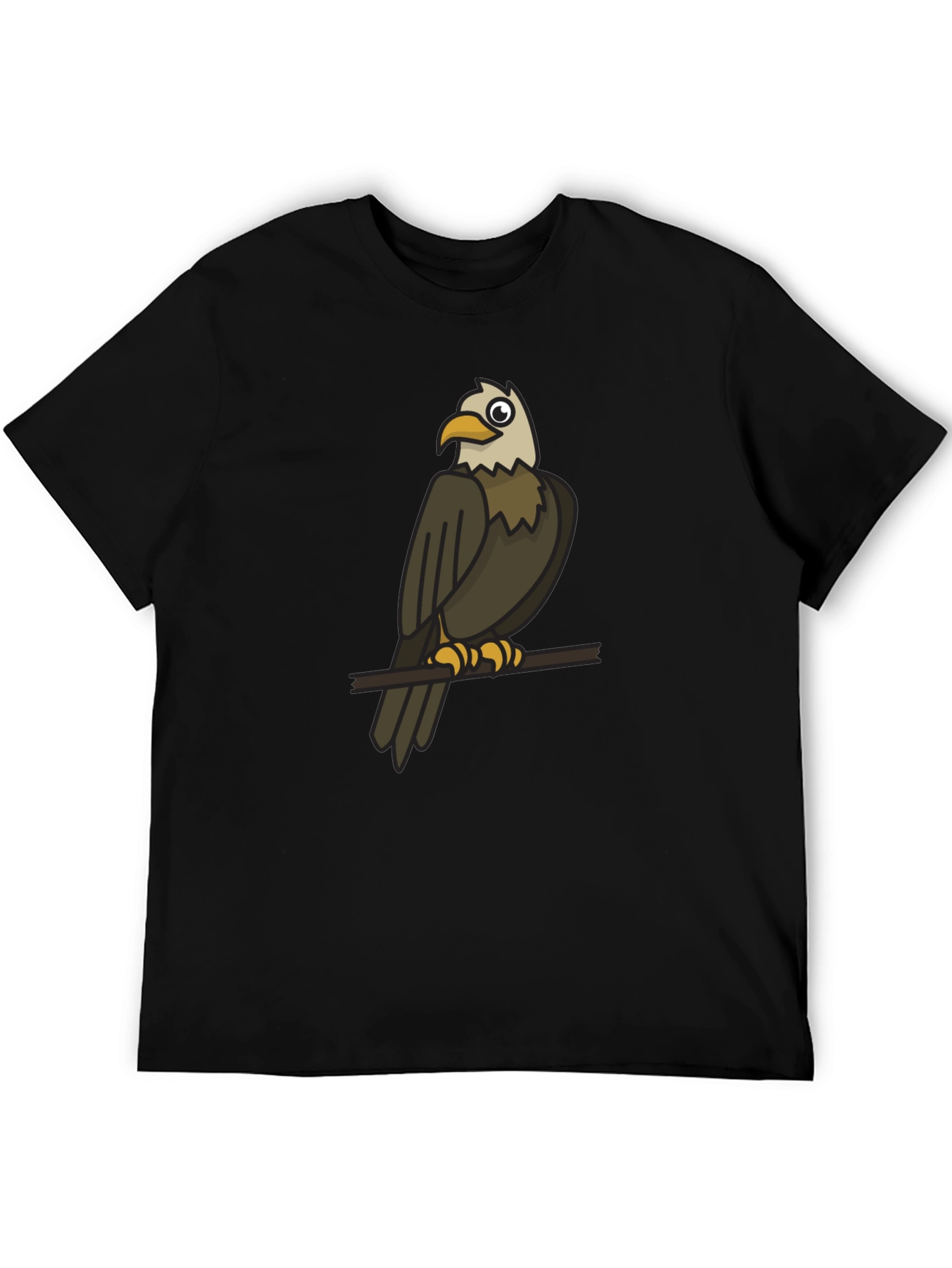 Eagle Graphic Print Black T-Shirt