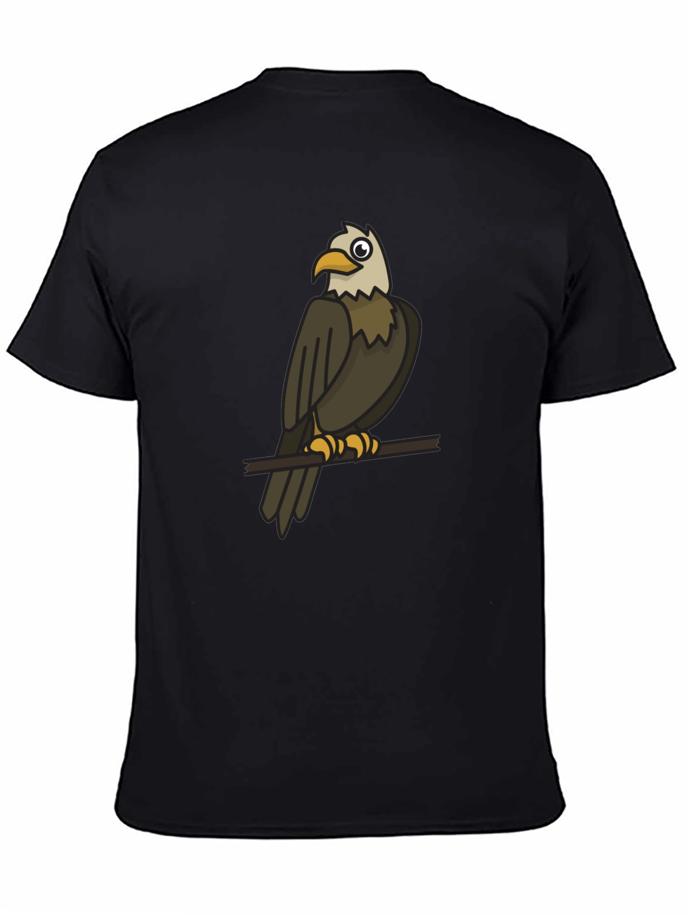 Eagle Graphic Print Black T-Shirt