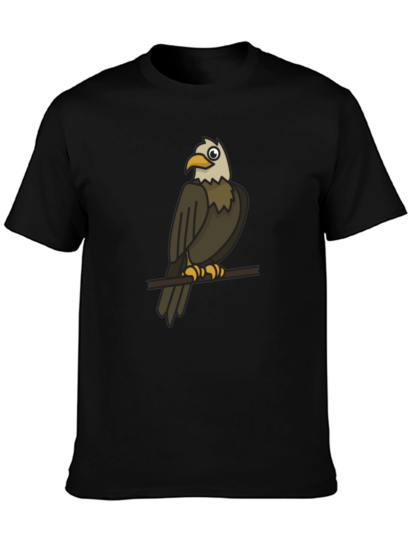 Eagle Graphic Print Black T-Shirt