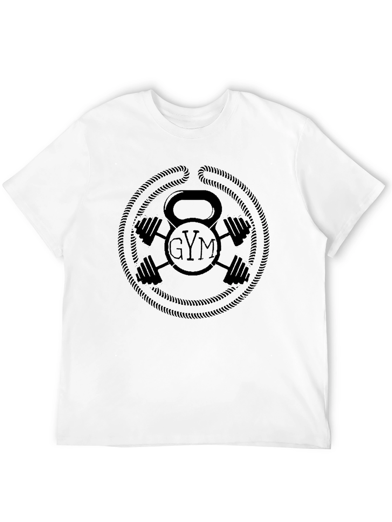 Gym T-Shirt Kettlebell Dumbbell Fitness Tee