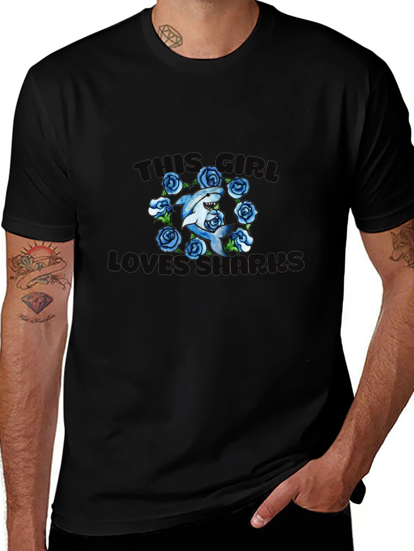 Shark Lover T-Shirt - This Girl Loves Sharks!