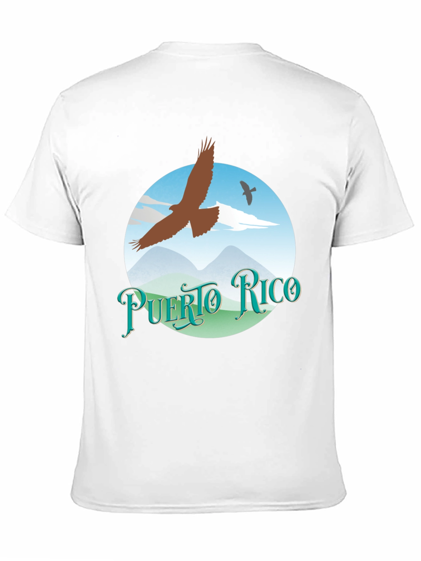 Puerto Rico Eagle Graphic Tee - Black