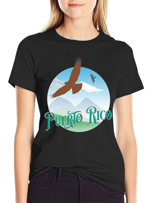 Puerto Rico Eagle Graphic Tee - Black