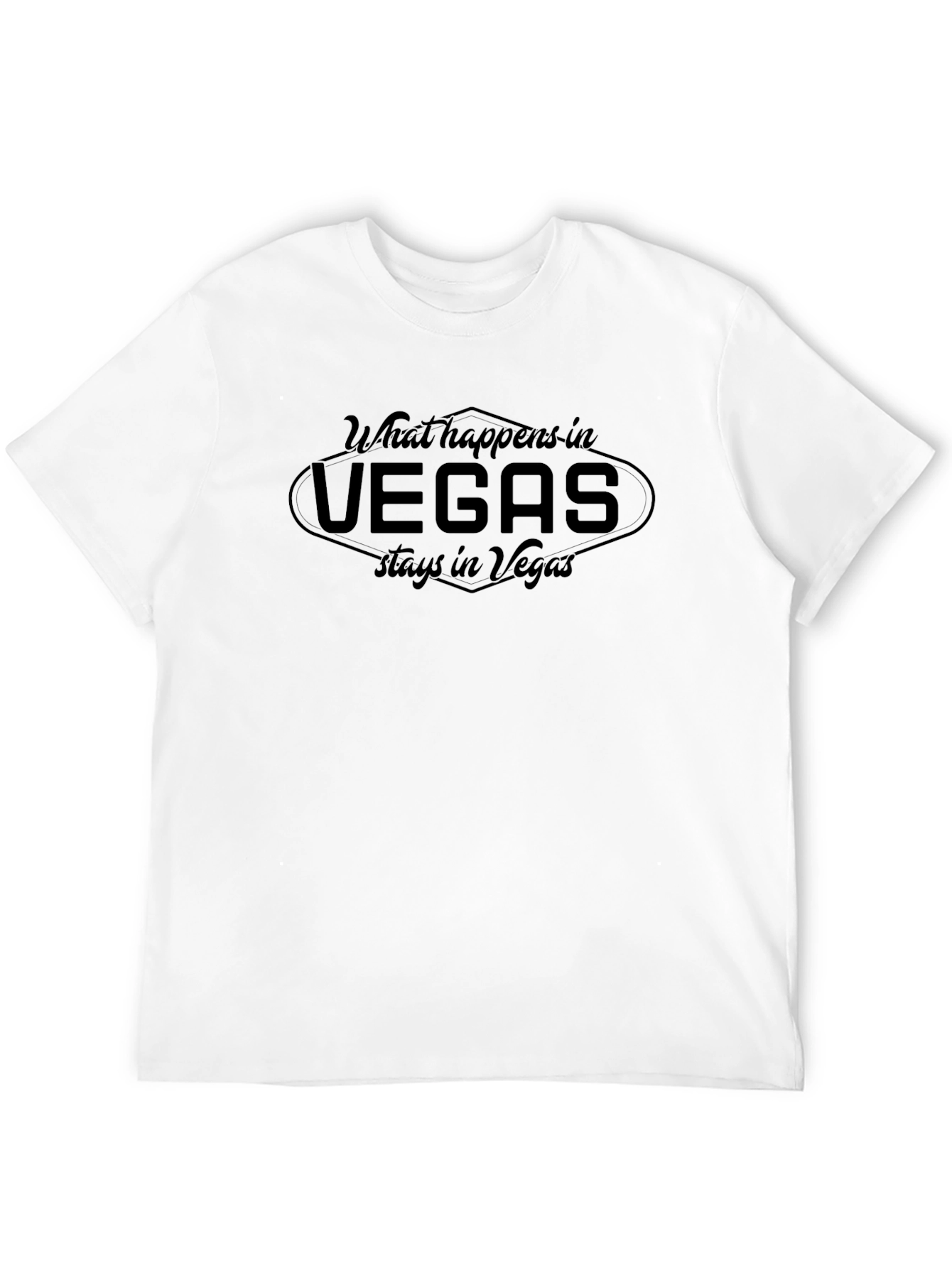 Vegas Slogan Tee - What Happens Stays T-Shirt