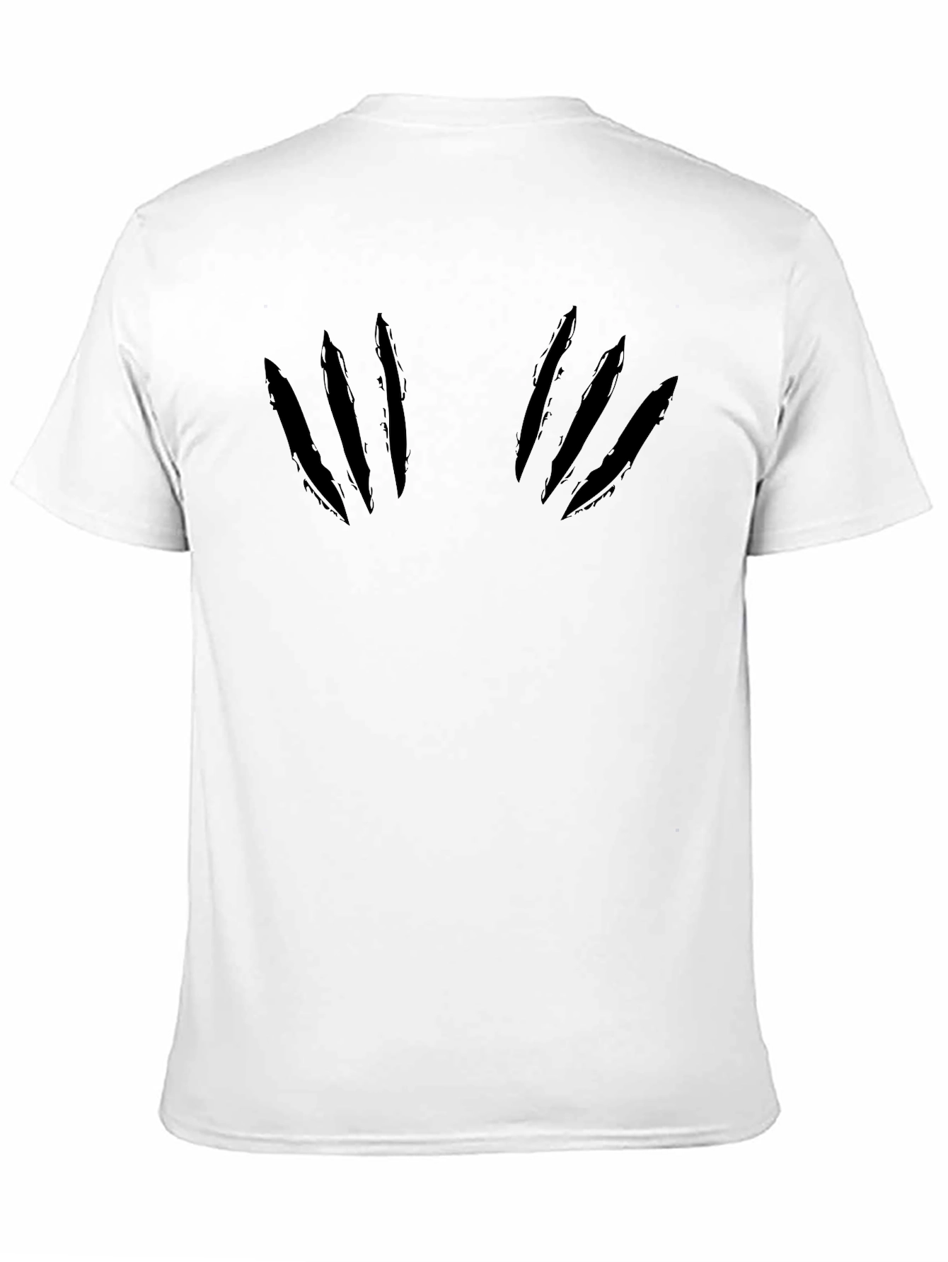 Claw Mark Graphic Tee - Bold Black Cotton T-Shirt
