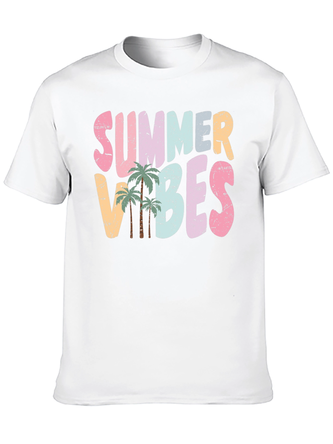 Summer Vibes Graphic Tee - Palm Tree Design