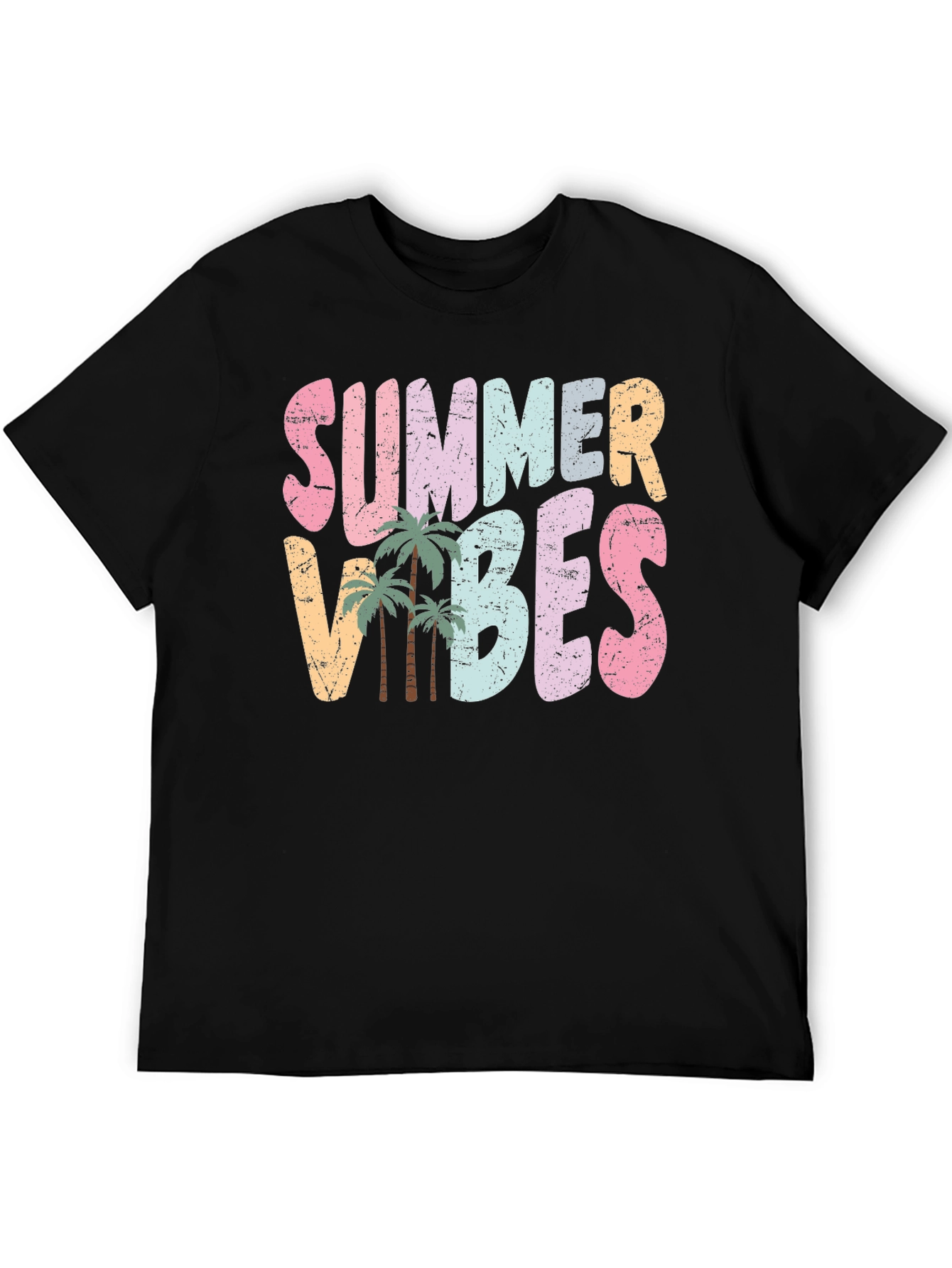 Summer Vibes Graphic Tee - Palm Tree Design