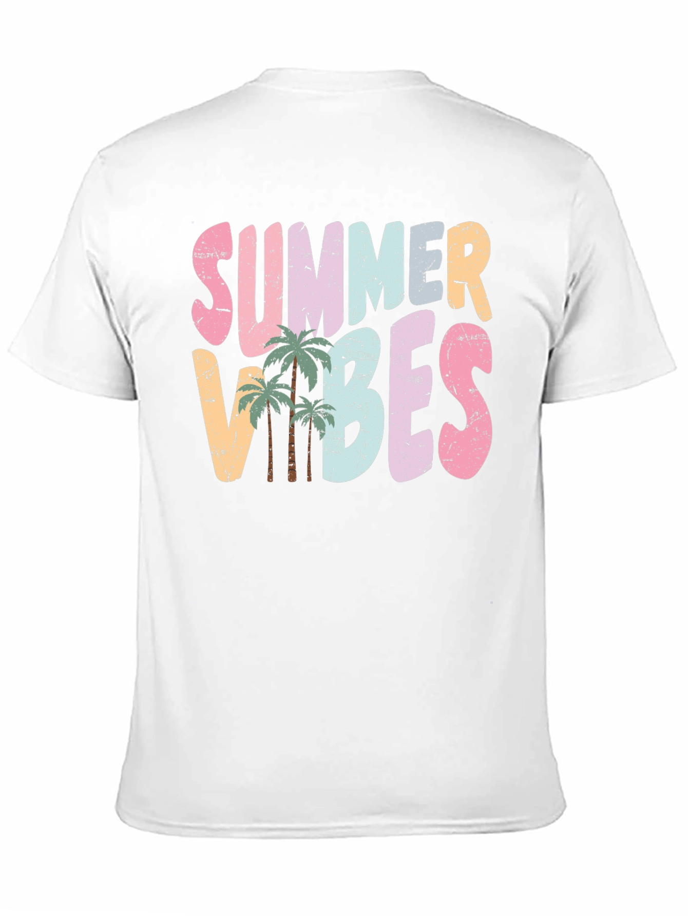 Summer Vibes Graphic Tee - Palm Tree Design