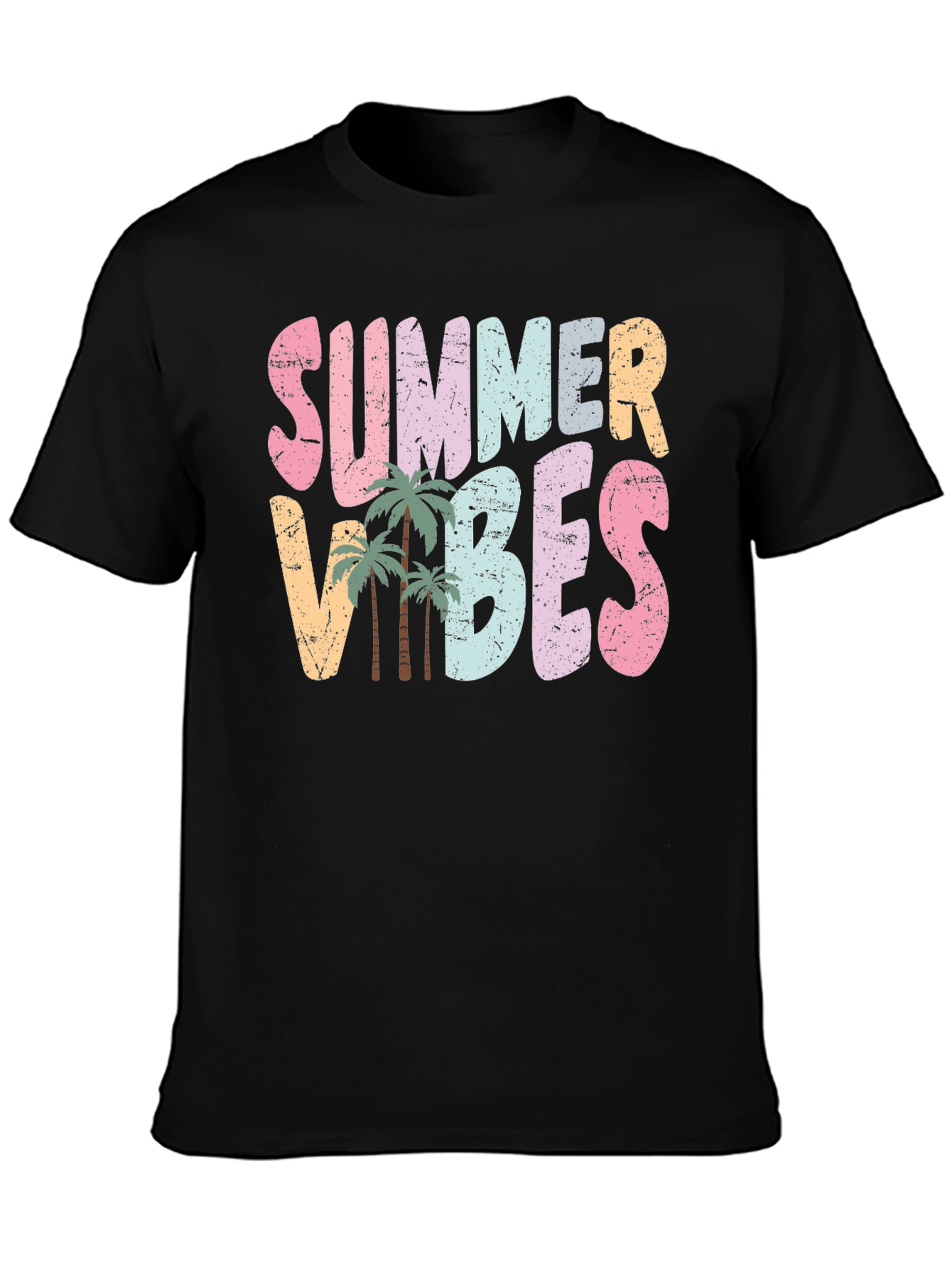 Summer Vibes Graphic Tee - Palm Tree Design