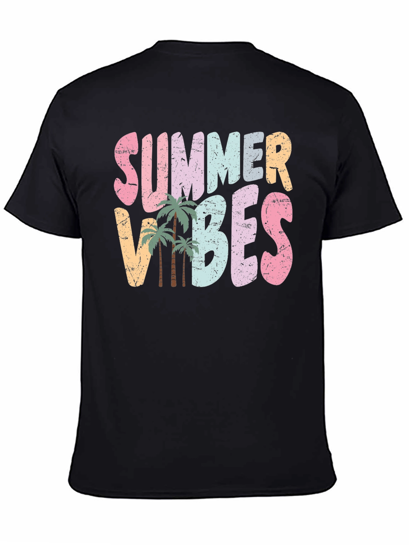 Summer Vibes Graphic Tee - Palm Tree Design