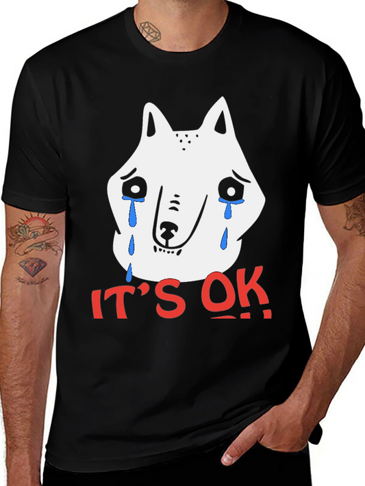 Its Ok Crying Wolf Graphic T-Shirt