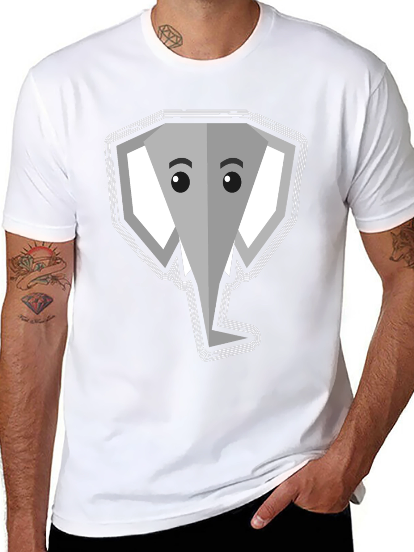 Elephant Graphic Tee - Modern Style