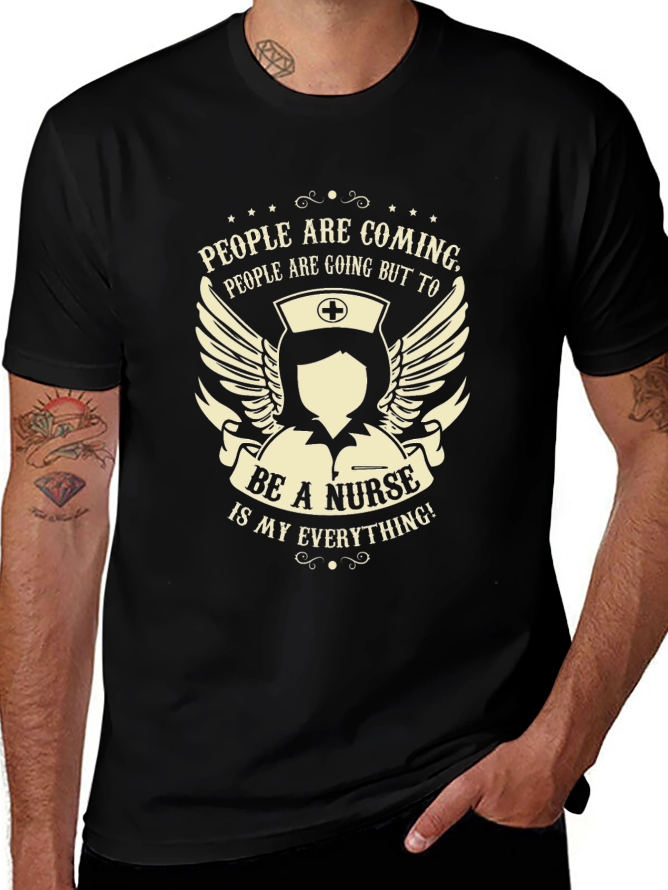 Nurse Pride Graphic T-Shirt - Black