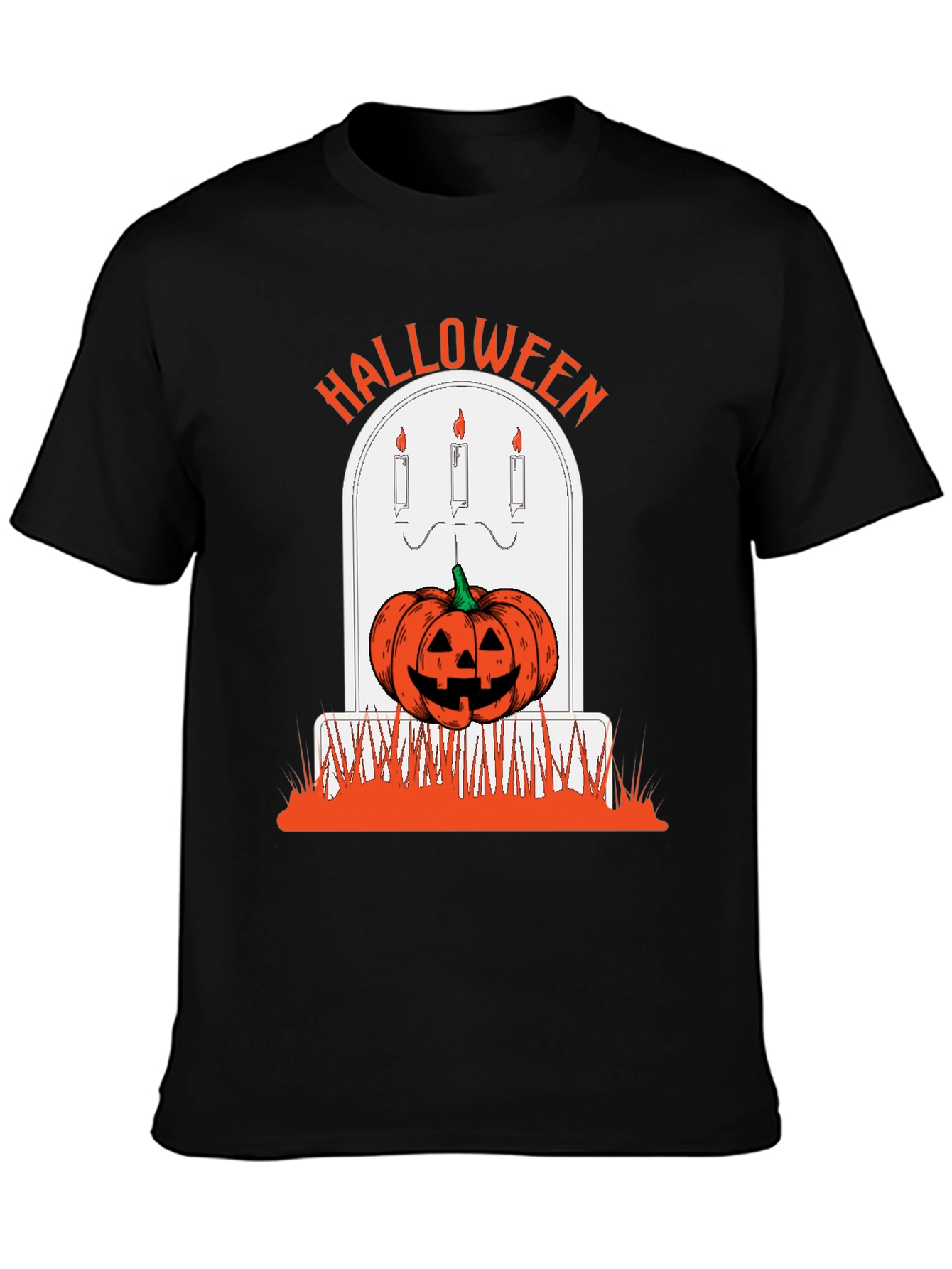 Halloween Pumpkin Tombstone Graphic Tee