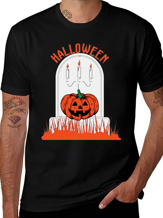 Halloween Pumpkin Tombstone Graphic Tee