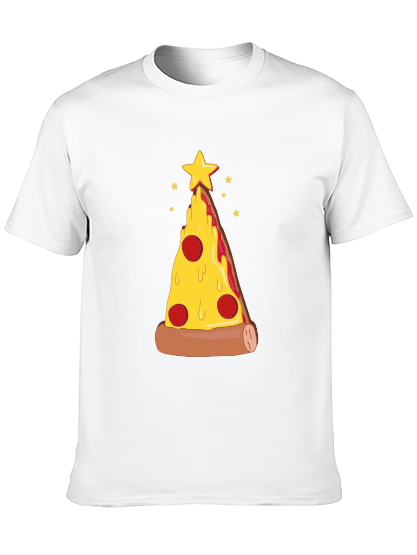 Pizza Christmas Tree Graphic Tee - Holiday Fun!