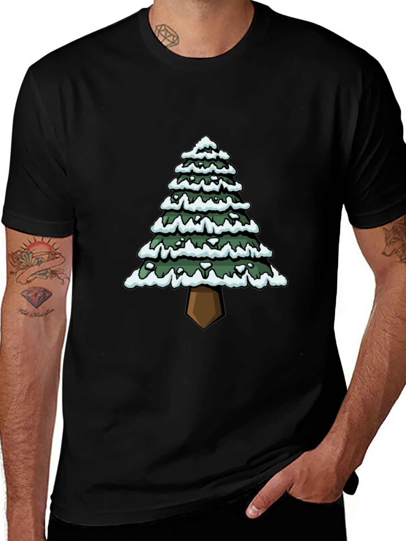 Christmas Tree Graphic Tee - Holiday Style