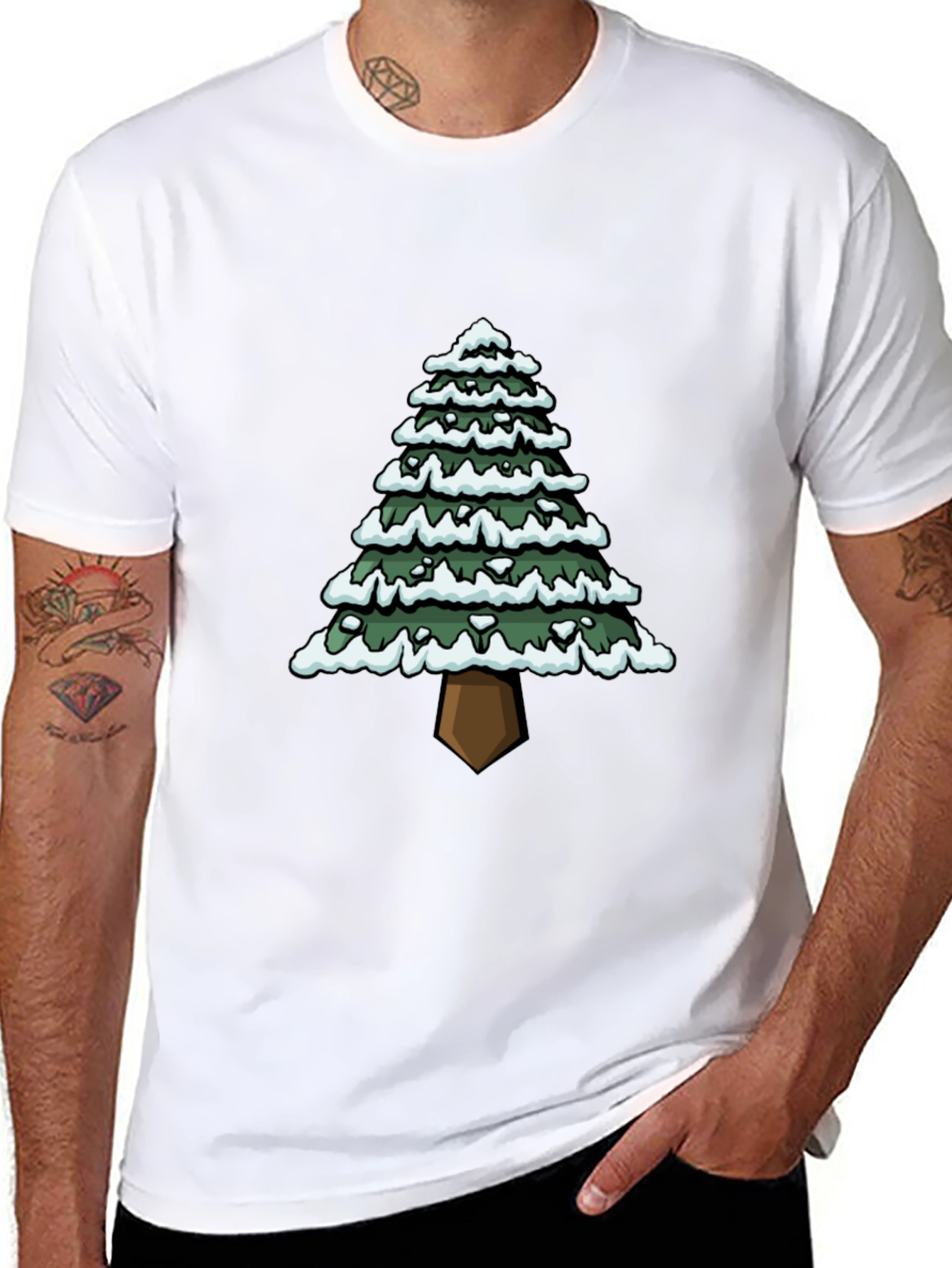 Christmas Tree Graphic Tee - Holiday Style