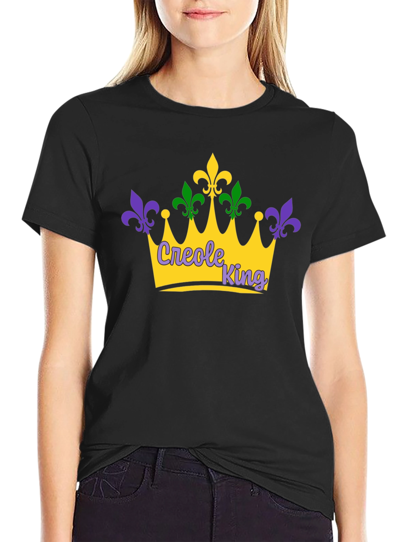 Creole King Mardi Gras Crown T-Shirt