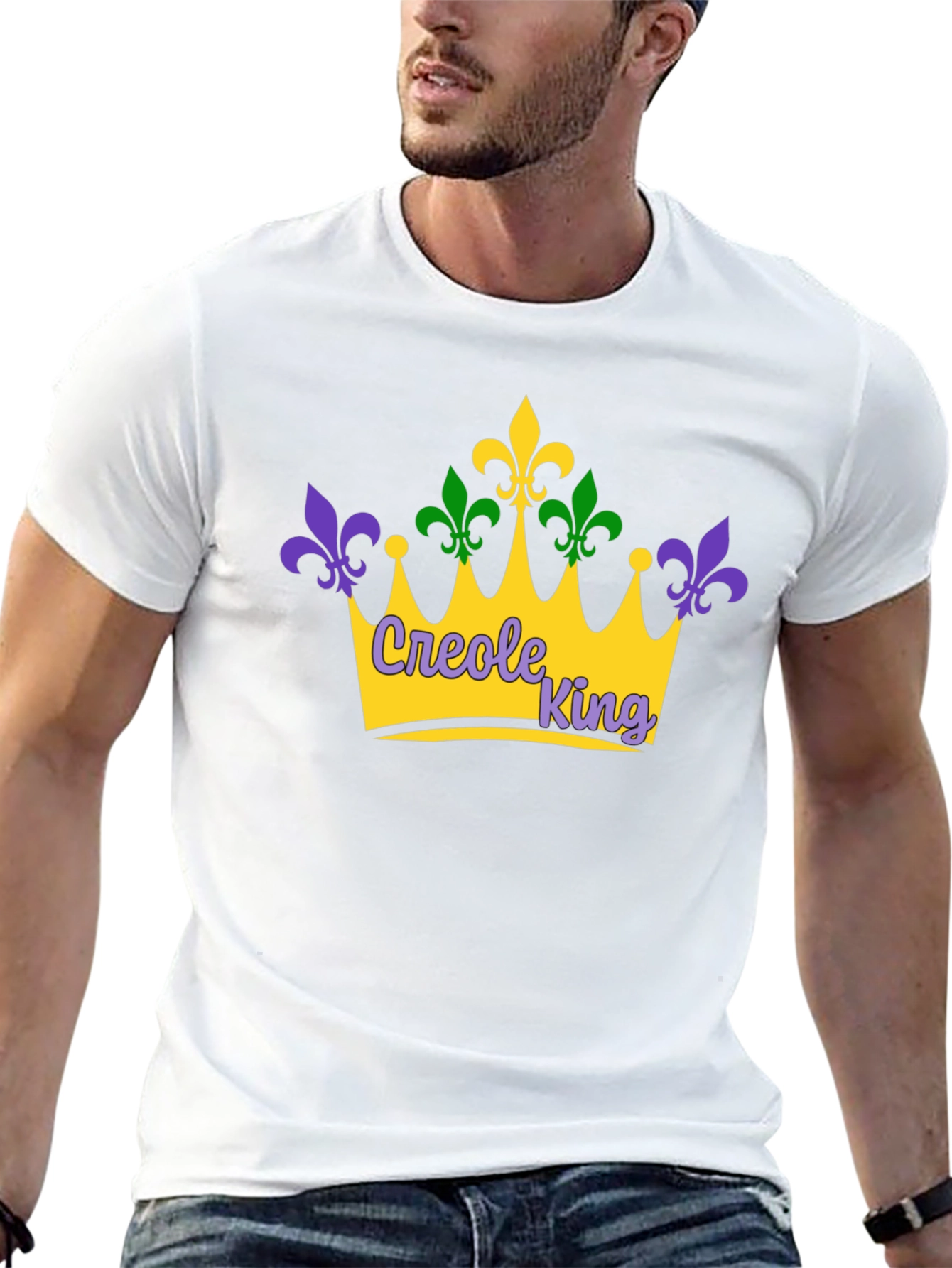 Creole King Mardi Gras Crown T-Shirt