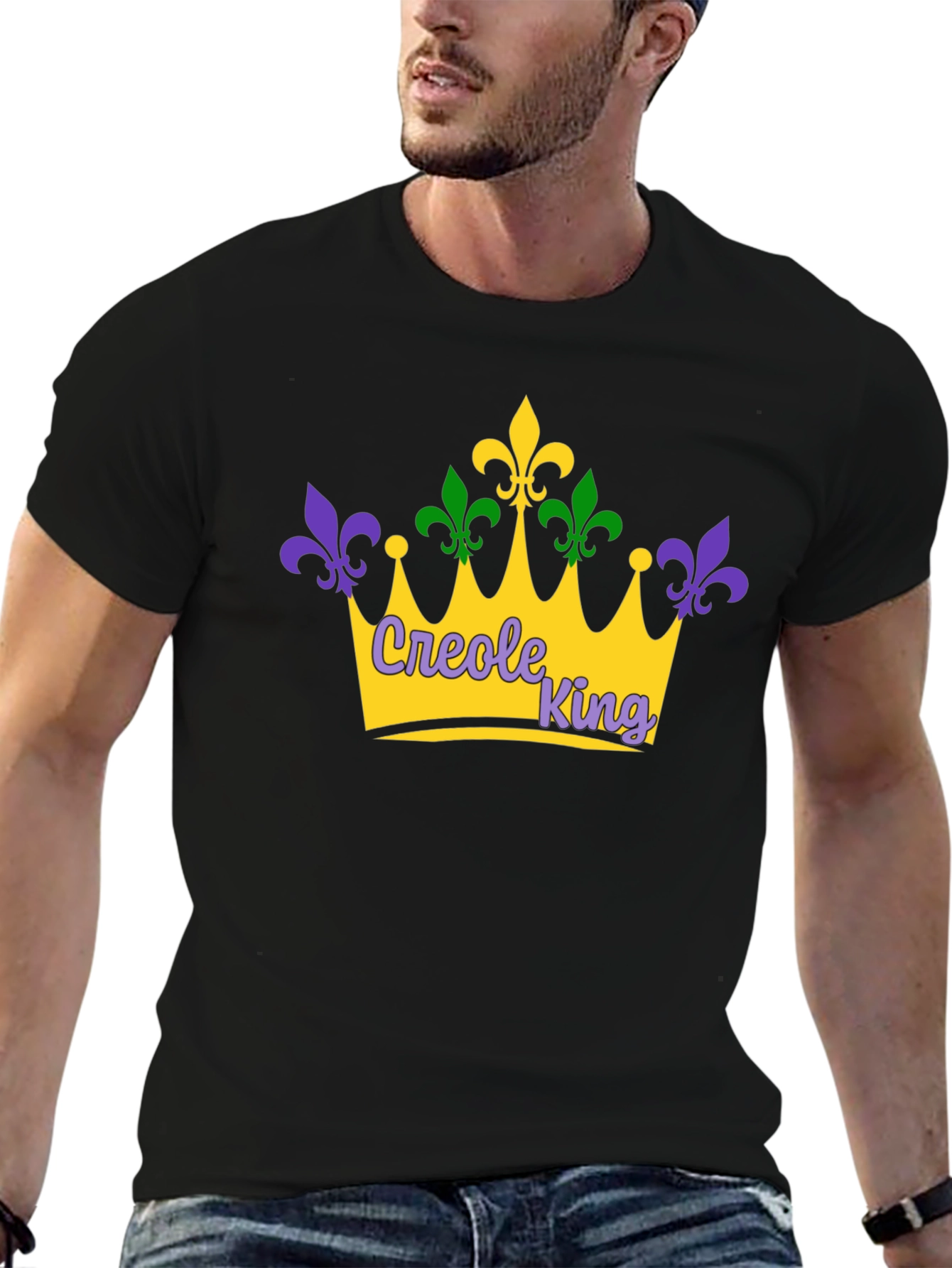 Creole King Mardi Gras Crown T-Shirt