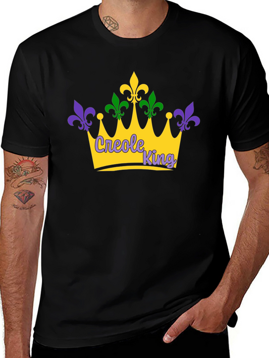 Creole King Mardi Gras Crown T-Shirt
