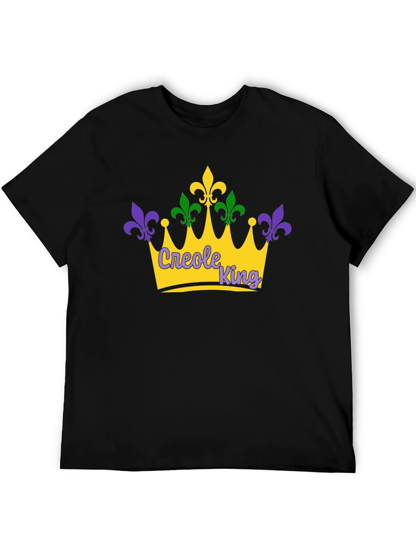 Creole King Mardi Gras Crown T-Shirt