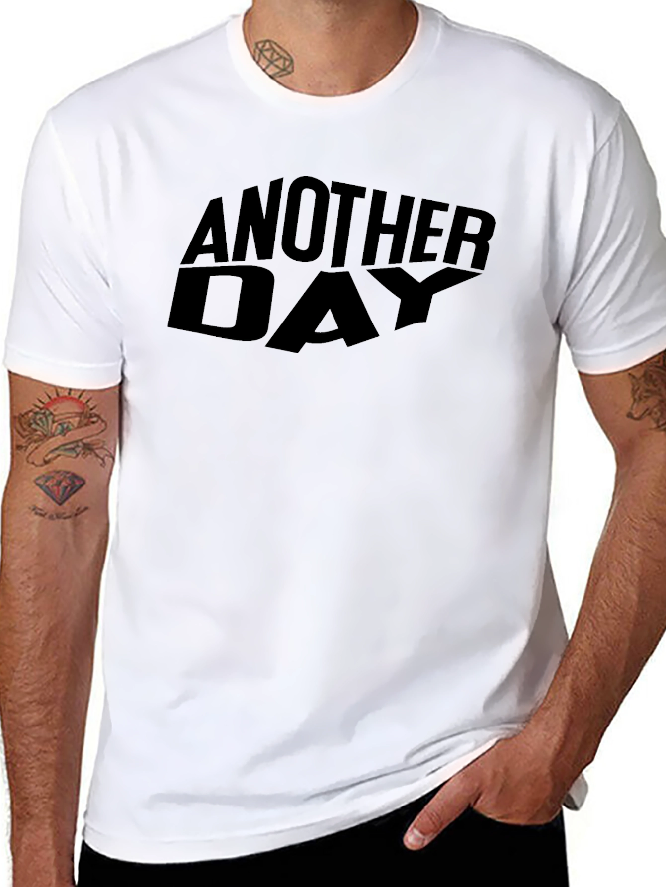 Another Day Graphic Tee - Black Casual Shirt