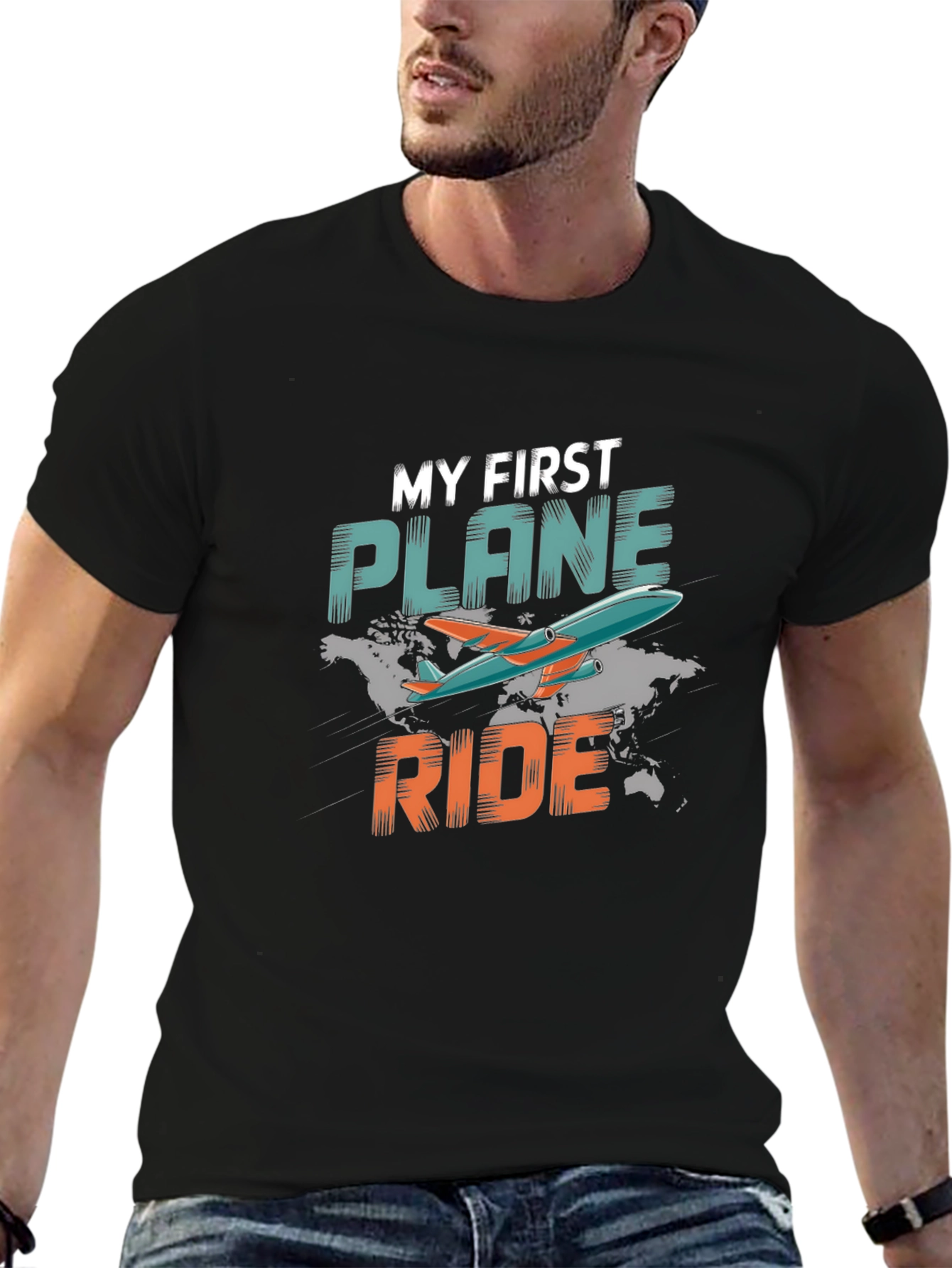 My First Plane Ride Graphic Tee - Aviation T-Shirt