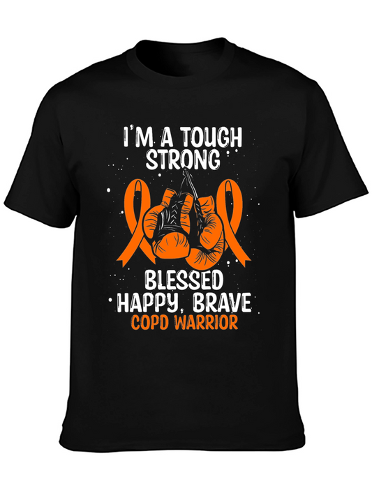 Tough Strong COPD Warrior Boxing Gloves T-Shirt