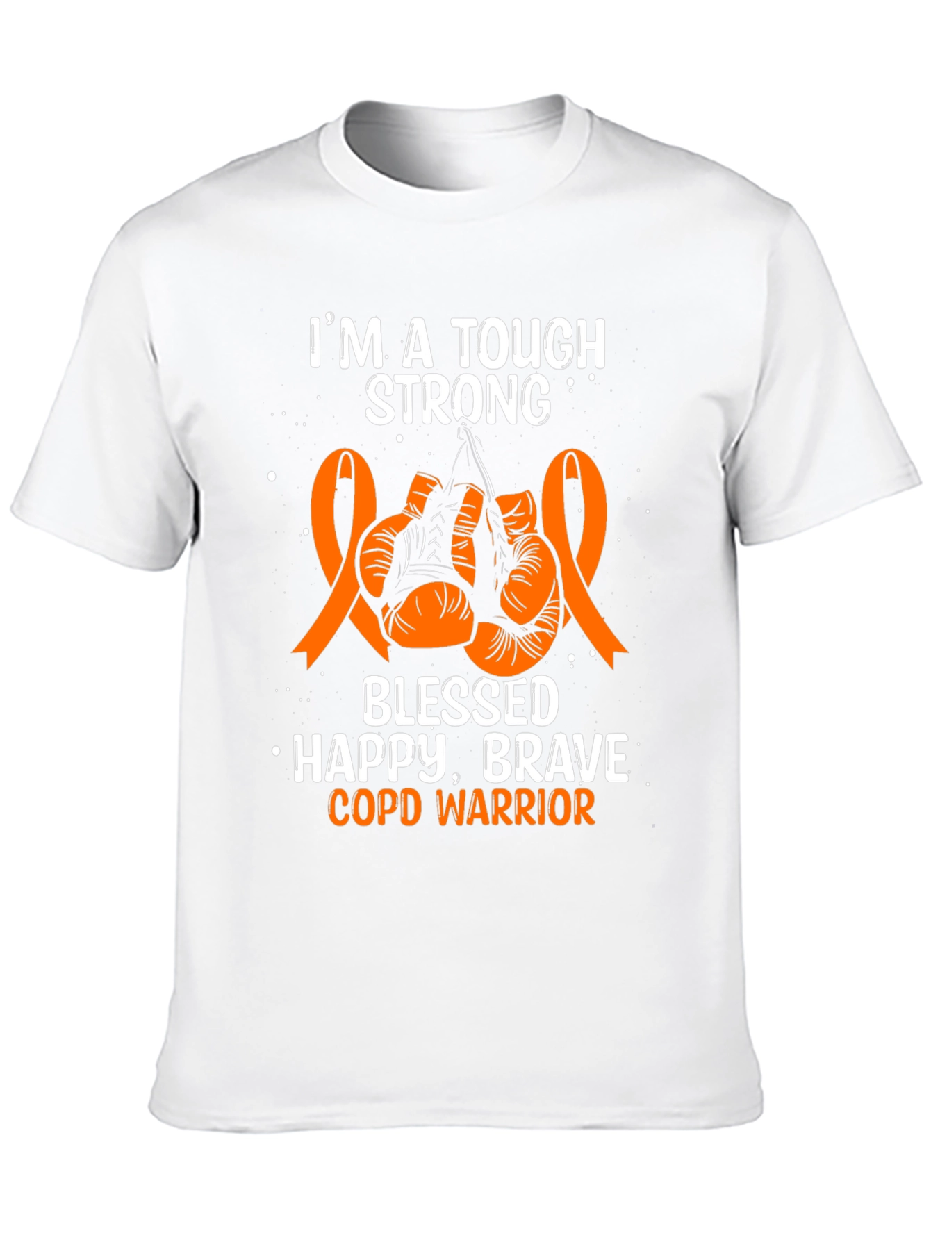 Tough Strong COPD Warrior Boxing Gloves T-Shirt
